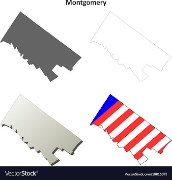 Montgomery Map Icon Set vector image