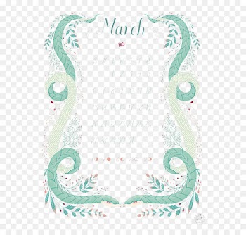 Month Download Computer file - Snake-like pattern calendar March 
