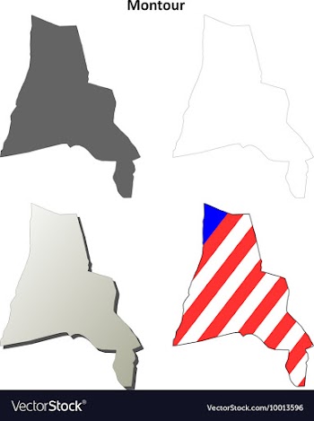 Montour Map Icon Set vector image