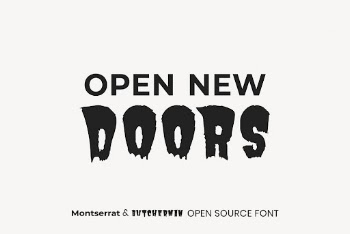 Montserrat & Butcherman open source | Free Font Add-on - rawpixel