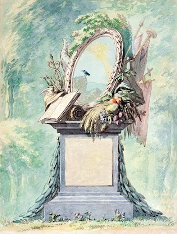 Monument during 18th century painting in high… | Free public domain illustration