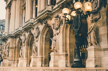 Monuments on Pillars and Black Lamp Post