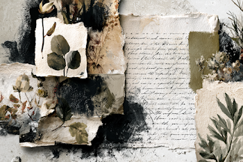 Moody Botanical Collage Background