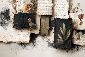 Moody Botanical Collage Background