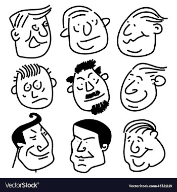moody male facial expressions