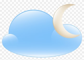 Moon And Cloud Weather Icon Png Clip Art - Moon