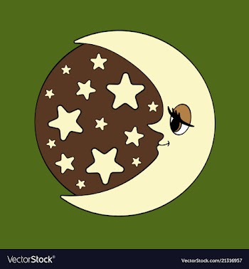 Moon and stars night vector image