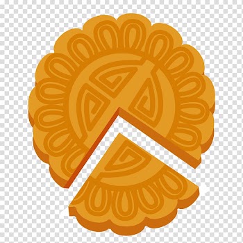 Moon cake cut in Mid Autumn Festival transparent background PNG clipart