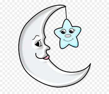 Moon Clip art - Cute Moon with Star Transparent PNG Picture 