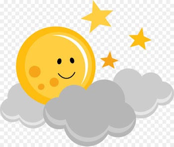 Moon Cloud Cuteness Clip art - moon 