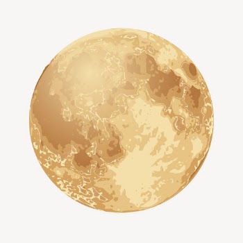 Moon collage element, astronomy illustration | Free PSD - rawpixel