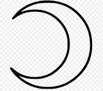 Moon Drawing Lunar phase Crescent Symbol - drawing 