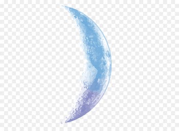 Moon Euclidean vector - Vector sky blue half moon 