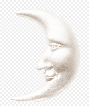 Moon Face Nose Silver - Silver moon face 