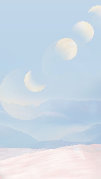 Moon iPhone wallpaper, pastel landscape | Free Photo - rawpixel