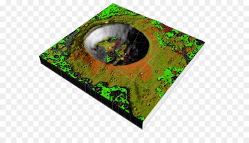 Moon landing lunar crater Artist -  