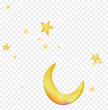 Moon Night Sky Star - Moon And Stars Png