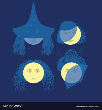 Moon phases vector image