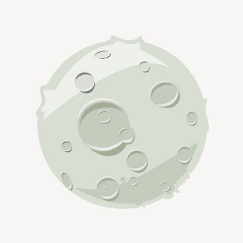 Moon planet drawing, space illustration | Free PSD - rawpixel