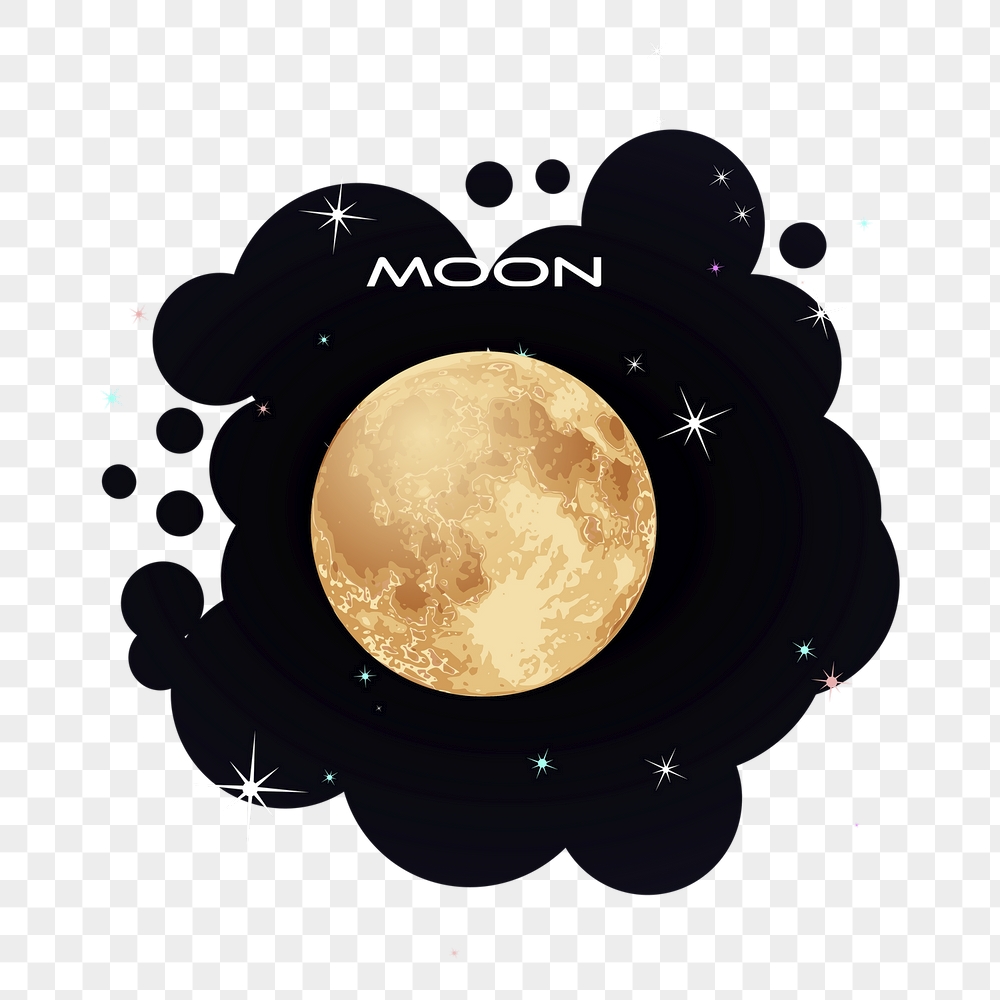 Moon png sticker, astronomy illustration, | Free PNG - rawpixel