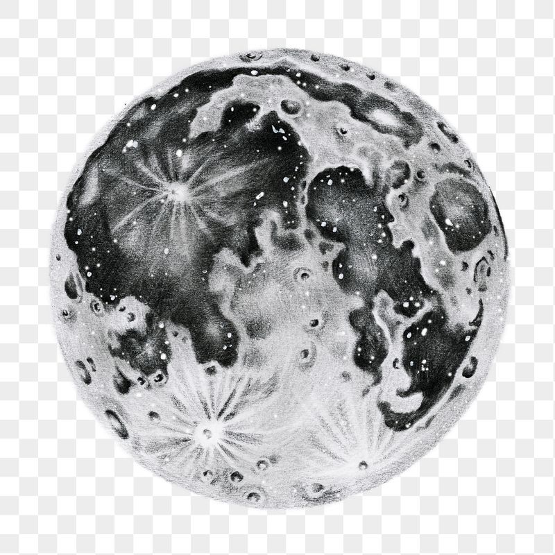 Moon png sticker, up close, | Free PNG - rawpixel