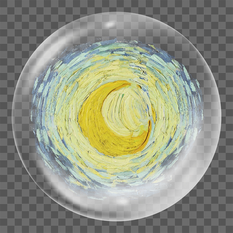 Moon png sticker, Van Gogh's | Free PNG - rawpixel