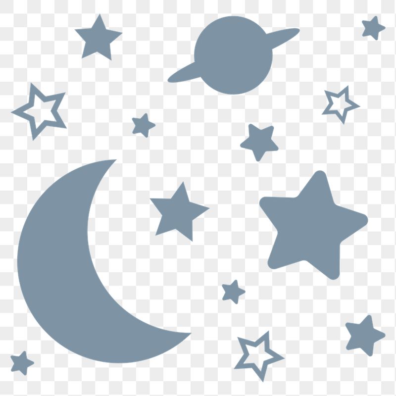 Moon, space png sticker, blue | Free PNG - rawpixel