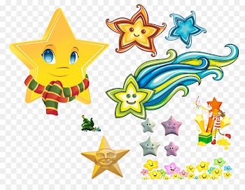 Moon Sun Clip art - Smiling stars 