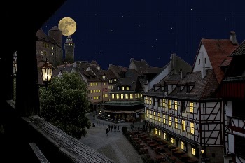 Moon view from city. Free | Free Photo - rawpixel