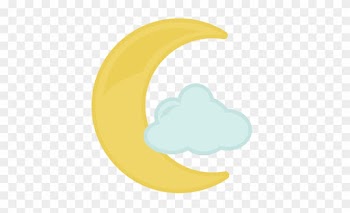 Moon With Cloud Svg File For Cutting Machines Baby - Clip Art