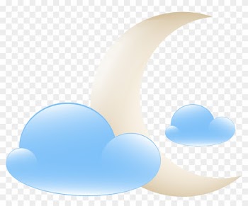 Moon With Clouds Weather Icon Png Clip Art - Moon With Clouds Weather Icon Png Clip Art