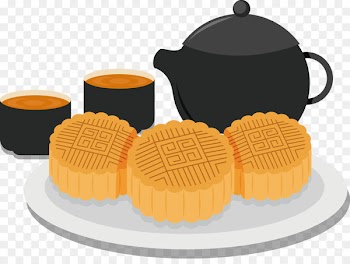 Mooncake Bxe1nh Mid-Autumn Festival - Vector teapot moon cake 