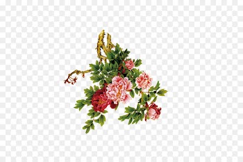 Mooncake Flower Nosegay Floral design - Bouquet of flowers painted decorative background element 