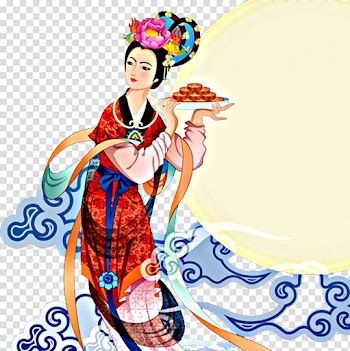 Mooncake Mid-Autumn Festival Chang'e, Chang E transparent background PNG clipart