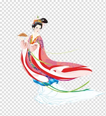Mooncake Mid-Autumn Festival Chang'e Hou Yi 嫦娥奔月, chinese moon transparent background PNG clipart