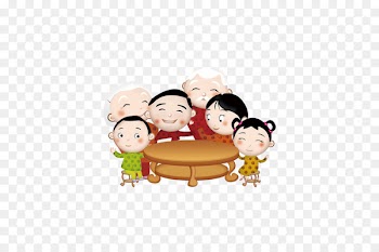 Mooncake Mid-Autumn Festival Change Traditional Chinese holidays Chinese New Year - Hand-painted cartoon family reunion 