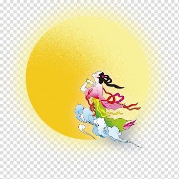 Mooncake Mid-Autumn Festival Change u5ae6u5a25u5954u6708 8u670815u65e5, The Goddess Chang's fly to the moon transparent background PNG clipart