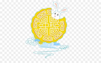 Mooncake Mid-Autumn Festival Clip art - Eat moon cake rabbit 