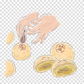 Mooncake Mid-Autumn Festival Confectionery Illustration, Hand painted moon cake transparent background PNG clipart