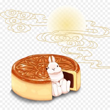 Mooncake Mochi Food Mid-Autumn Festival Drawing - Moon cake rabbit 