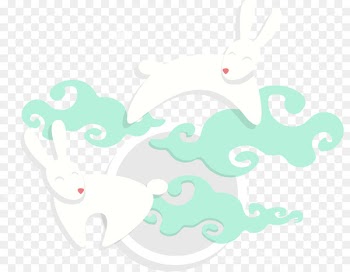 Mooncake Moon rabbit Mid-Autumn Festival - Rabbit Rabbit 