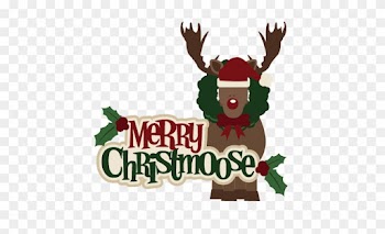 Moose Clipart Christmoose - Merry Christmoose Shower Curtain