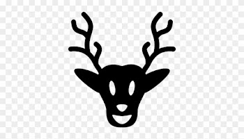 Moose Head Silhouette Â‹† Free Vectors, Logos, Icons - Merry Christmas Typography Png