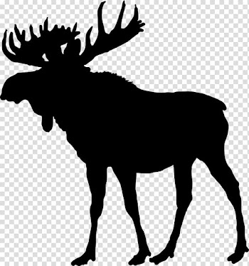 Moose illustration, Moose Silhouette Deer , animal silhouettes transparent background PNG clipart