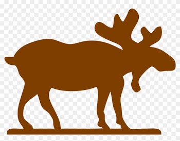 Moose Silhouette Huge Stand Christmas Nature - Logo With A Moose