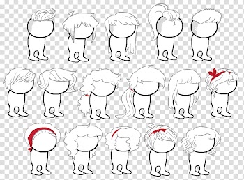 More homestuck hair sprite bases, animated characters transparent background PNG clipart