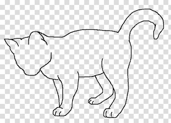 More kitty line art transparent background PNG clipart