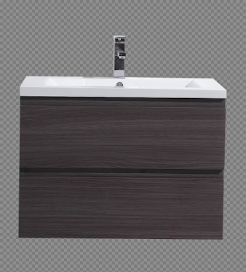 MORENO MOB 30" BLACK GREY OAK WALL MOUNTED MODERN BATHROOM VANITY ...