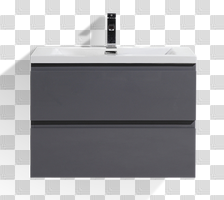MORENO MOB 30" HIGH GLOSS GREY WALL MOUNTED MODERN BATHROOM VANITY ...