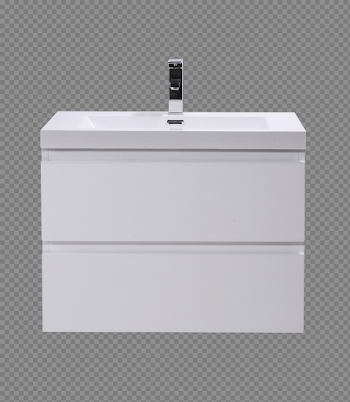 MORENO MOB 30" HIGH GLOSS WHITE WALL MOUNTED MODERN BATHROOM ...
